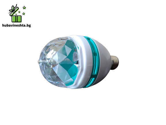 Въртяща се LED диско крушка
