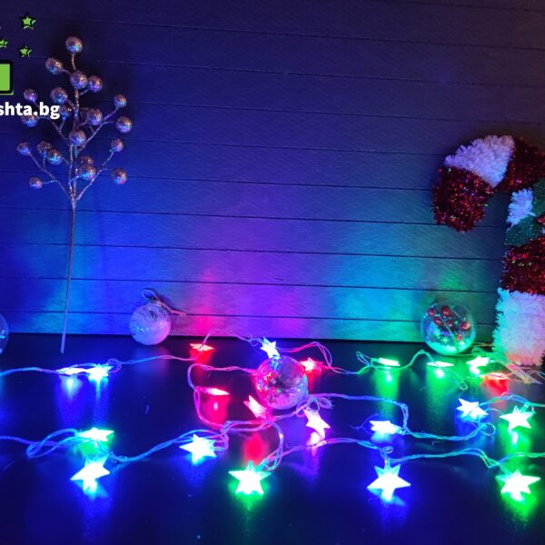 Многоцветни LED коледни лампички звездички.1 Demo Многоцветни LED коледни лампички- звездички