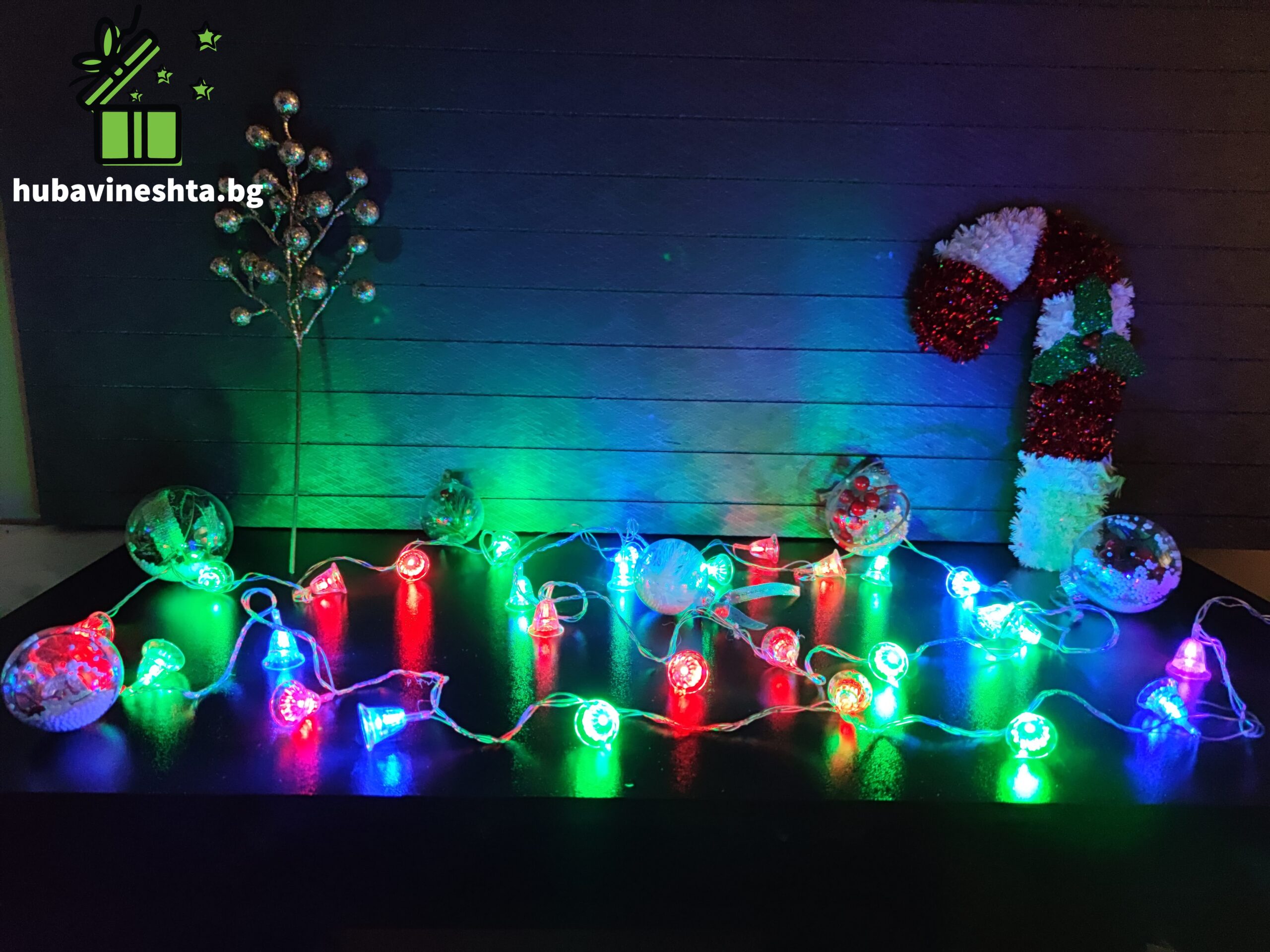 Многоцветни LED коледни лампички камбанки.1 scaled МНОГОЦВЕТНИ LED КОЛЕДНИ ЛАМПИЧКИ - КАМБАНКИ Многоцветни LED коледни лампички- камбанки