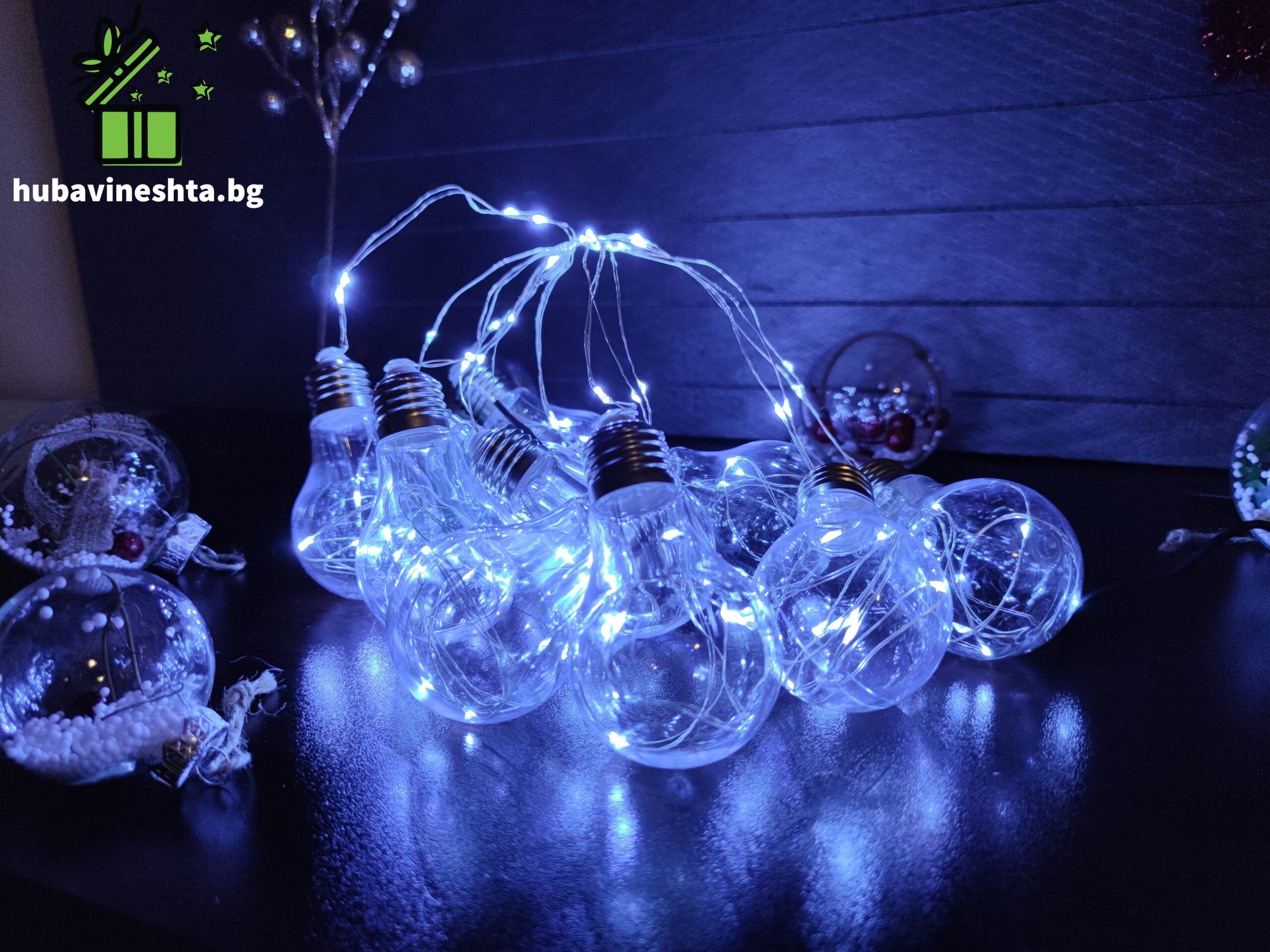 коледни лампички купър крушки студено бели.1 scaled КОЛЕДЕН LED ГИРЛЯНД КУПЪР - КРУШКИ СТУДЕНО БЯЛА СВЕТЛИНА КОЛЕДЕН LED ГИРЛЯНД КУПЪР - КРУШКИ СТУДЕНО БЯЛА СВЕТЛИНА - Image 2