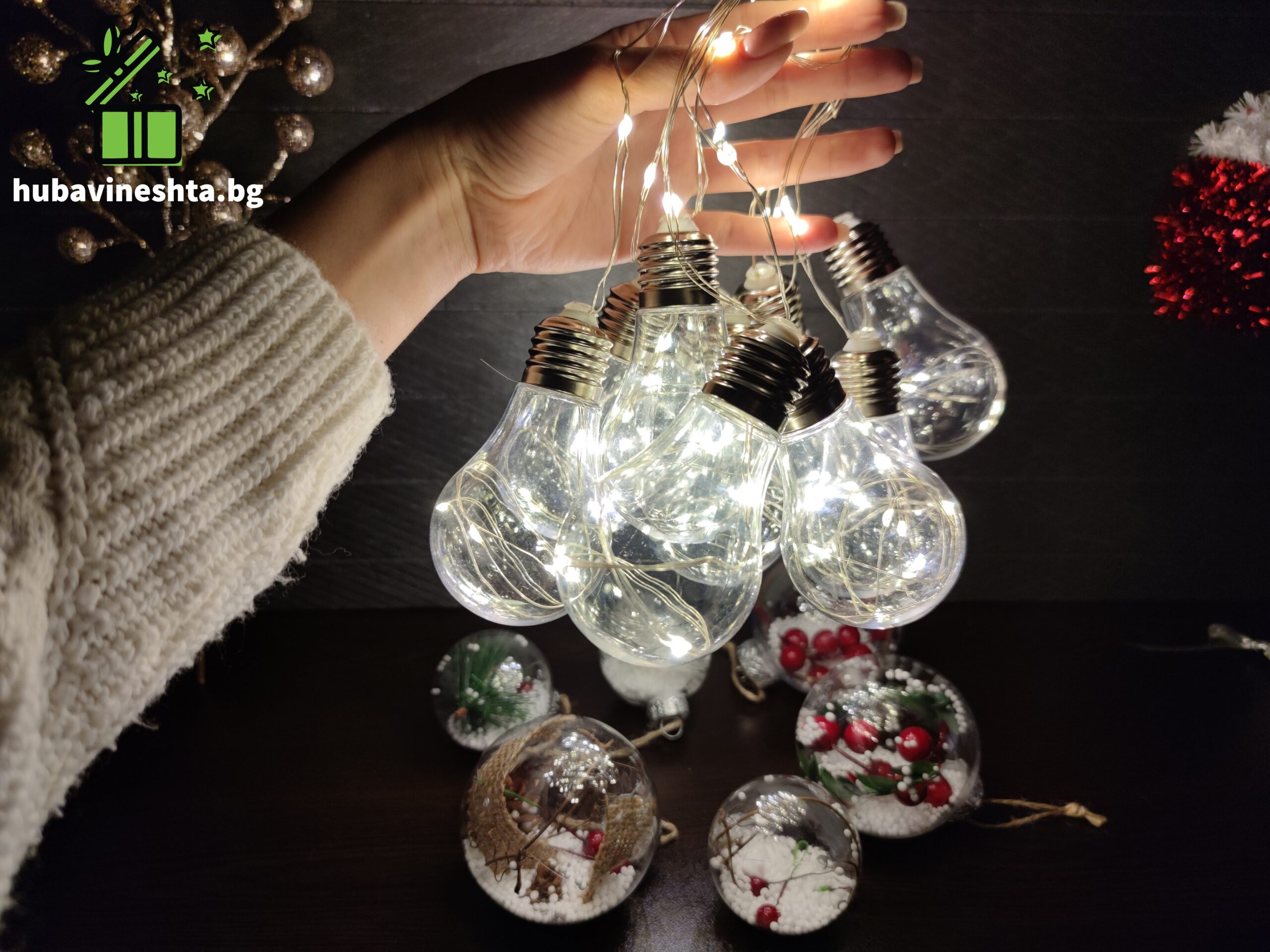 коледни лампички купър крушки топло бели.2 scaled КОЛЕДЕН LED ГИРЛЯНД КУПЪР - КРУШКИ ТОПЛО БЯЛА СВЕТЛИНА Коледен LED гирлянд Купър- крушки топло бяла светлина