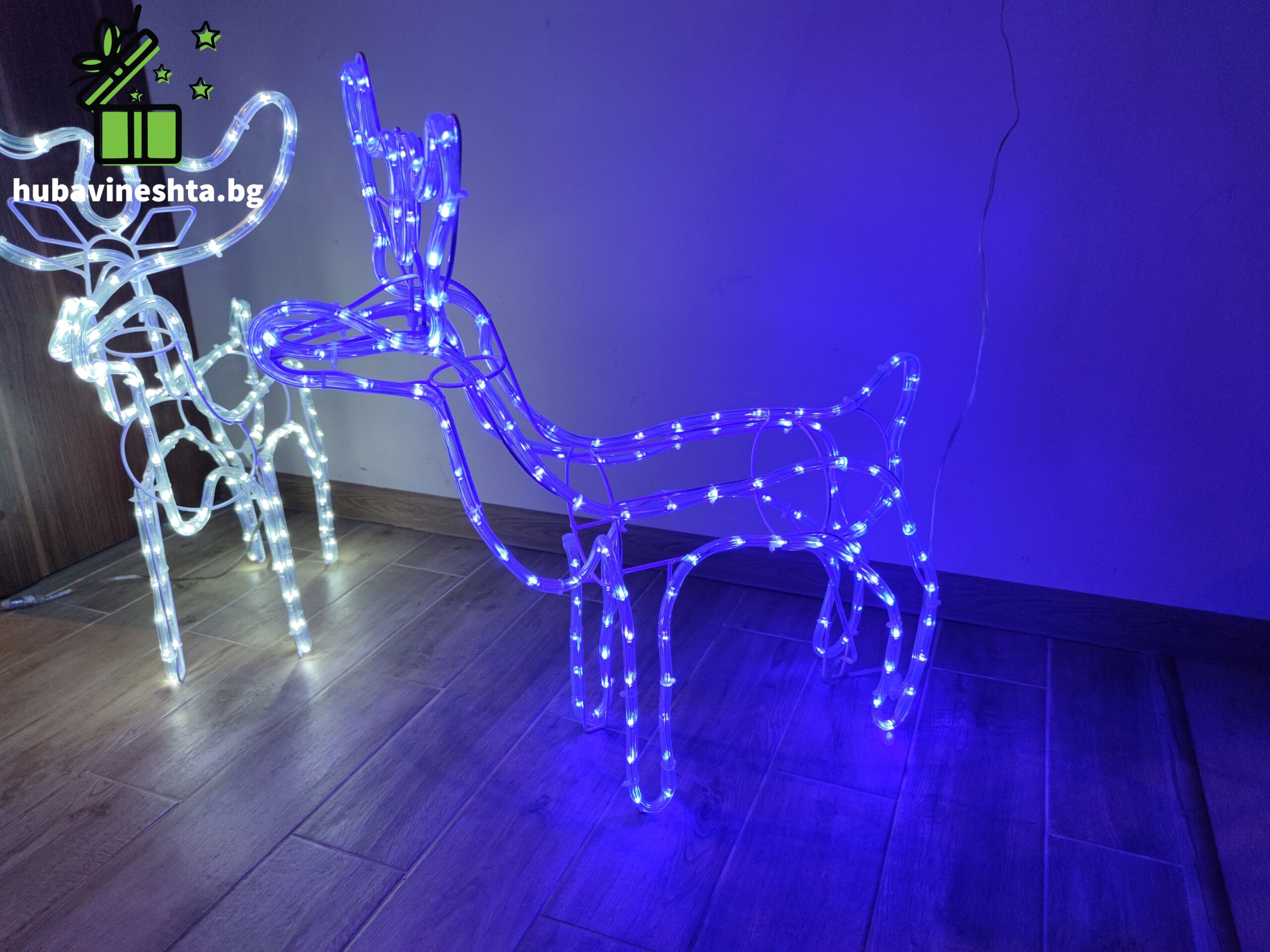 светещи елени син scaled СВЕТЕЩ ЕЛЕН - СИНЯ LED СВЕТЛИНА СВЕТЕЩ ЕЛЕН - СИНЯ LED СВЕТЛИНА - Image 2