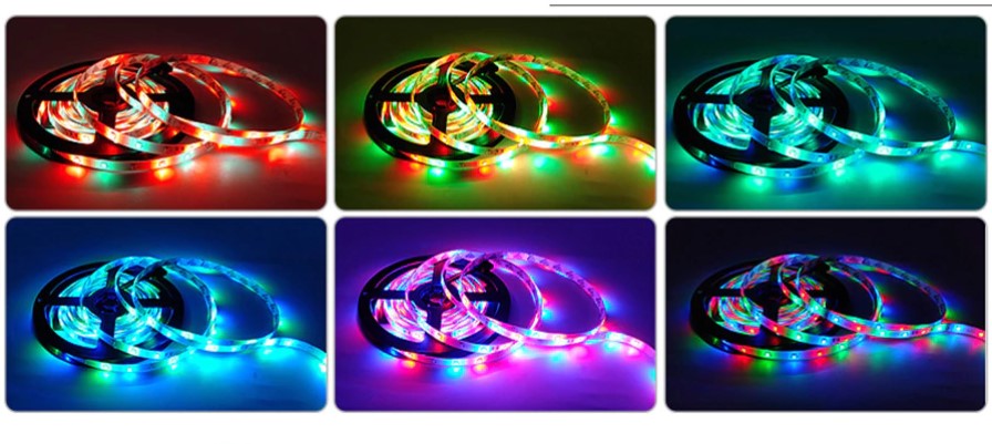 лед лента много цветове за декорация вкъщи LED ЛЕНТА RGB 5 МЕТРА + ДИСТАНЦИОННО LED ЛЕНТА RGB 5 МЕТРА + ДИСТАНЦИОННО - Image 3