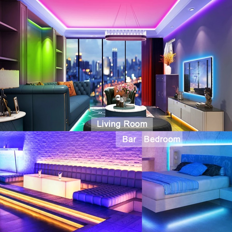 лед лента много цветове за декорация LED ЛЕНТА RGB 5 МЕТРА + ДИСТАНЦИОННО LED ЛЕНТА RGB 5 МЕТРА + ДИСТАНЦИОННО - Image 6