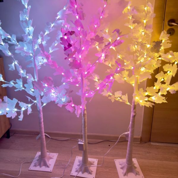 led sveteshto dyrvo s lista ukrasa 1 Demo Светещо LED дърво с листа 120 см.