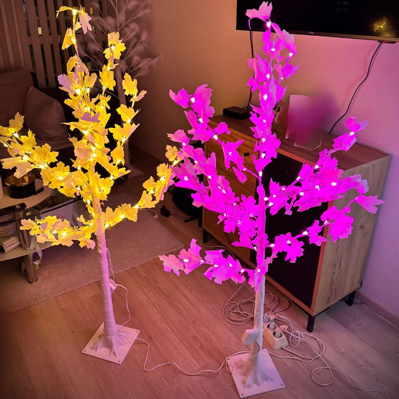 led sveteshto dyrvo s lista ukrasa 2 СВЕТЕЩО LED ДЪРВО С ЛИСТА 120 СМ. СВЕТЕЩО LED ДЪРВО С ЛИСТА 120 СМ. - Image 2