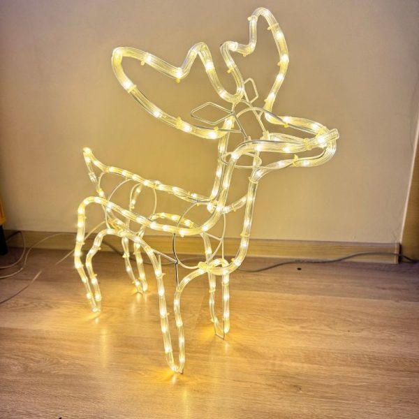 led svetest elen koledna ukrasa 2 Demo Светещ елен - LED светлина топло бял
