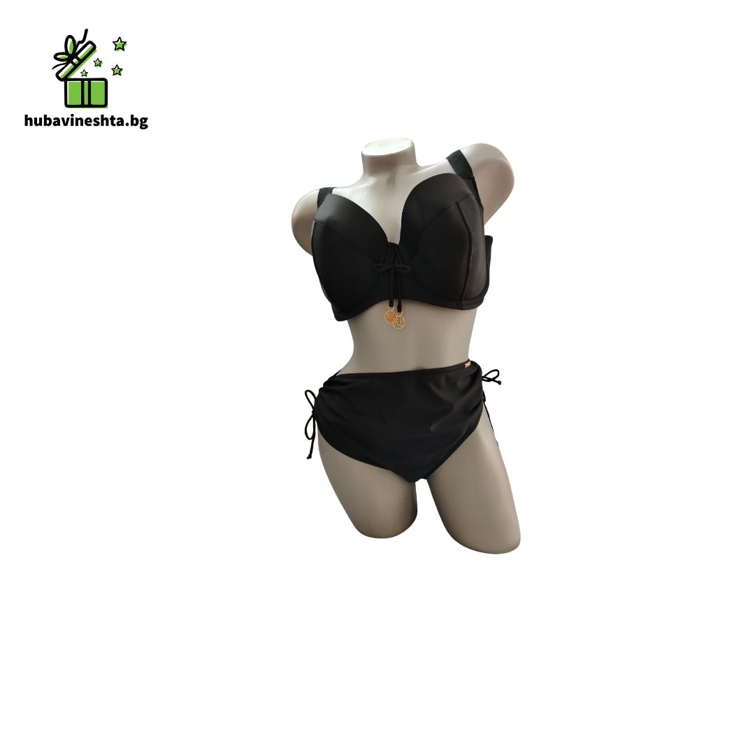 banski damski s chashka D E F 5 БАНСКИ ДАМСКИ В ДВЕ ЧАСТИ PLUS SIZE В ЧЕРНО БАНСКИ ДАМСКИ В ДВЕ ЧАСТИ PLUS SIZE В ЧЕРНО - Image 2