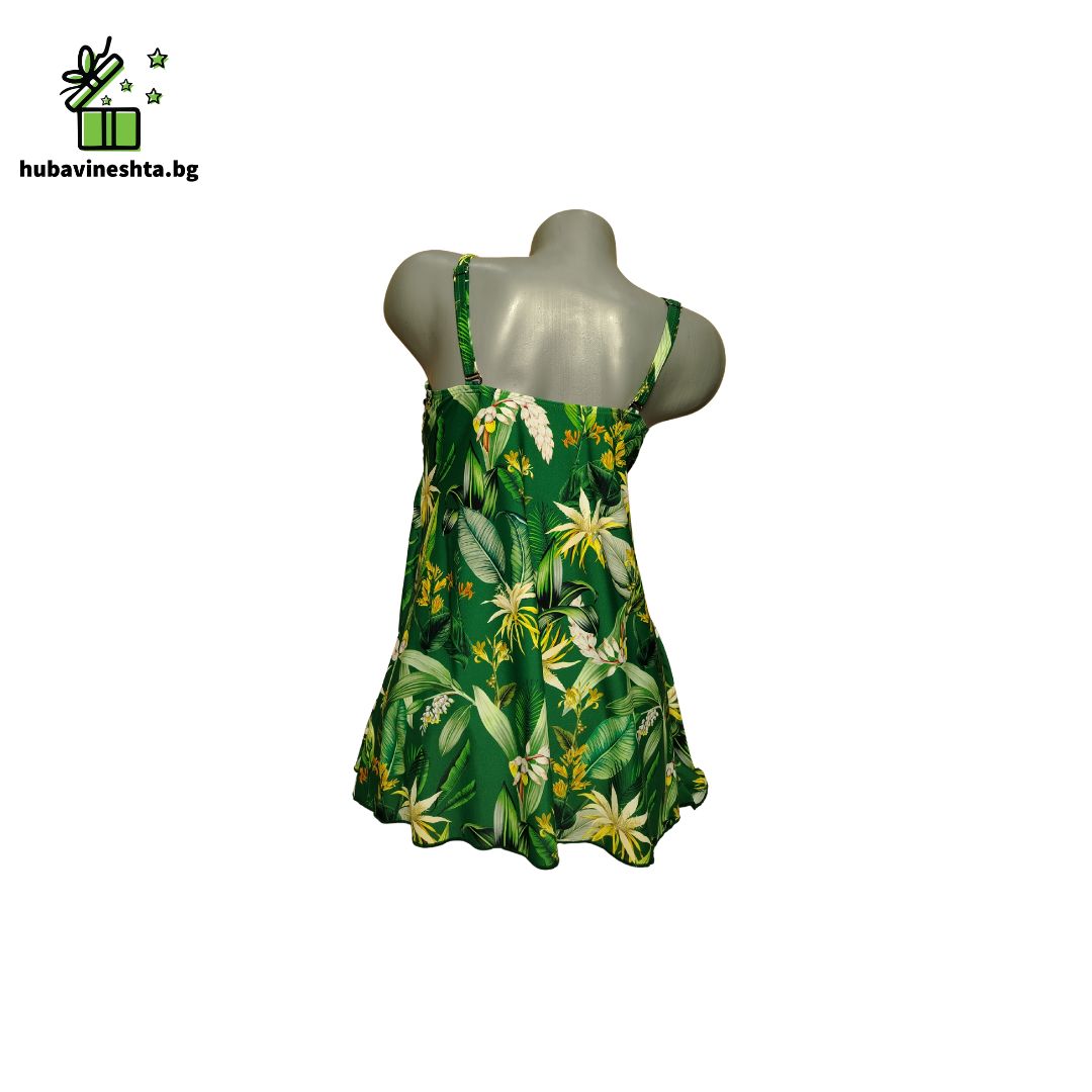 tankini s bikini cvetni 5 ТАНКИНИ С БИКИНИ ПЛЮС РАЗМЕР С ЦВЕТЯ В ЗЕЛЕНО ТАНКИНИ С БИКИНИ ПЛЮС РАЗМЕР С ЦВЕТЯ В ЗЕЛЕНО - Image 4