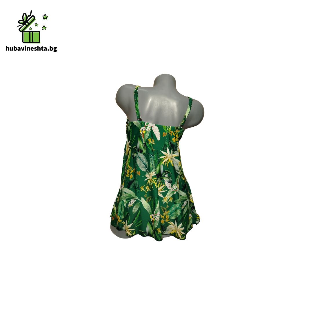tankini s bikini cvetni 6 ТАНКИНИ С БИКИНИ ПЛЮС РАЗМЕР С ЦВЕТЯ В ЗЕЛЕНО ТАНКИНИ С БИКИНИ ПЛЮС РАЗМЕР С ЦВЕТЯ В ЗЕЛЕНО - Image 3