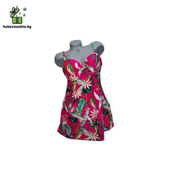 tankini s bikini cvetni 9 Demo Танкини с бикини плюс размер с цветя в циклама