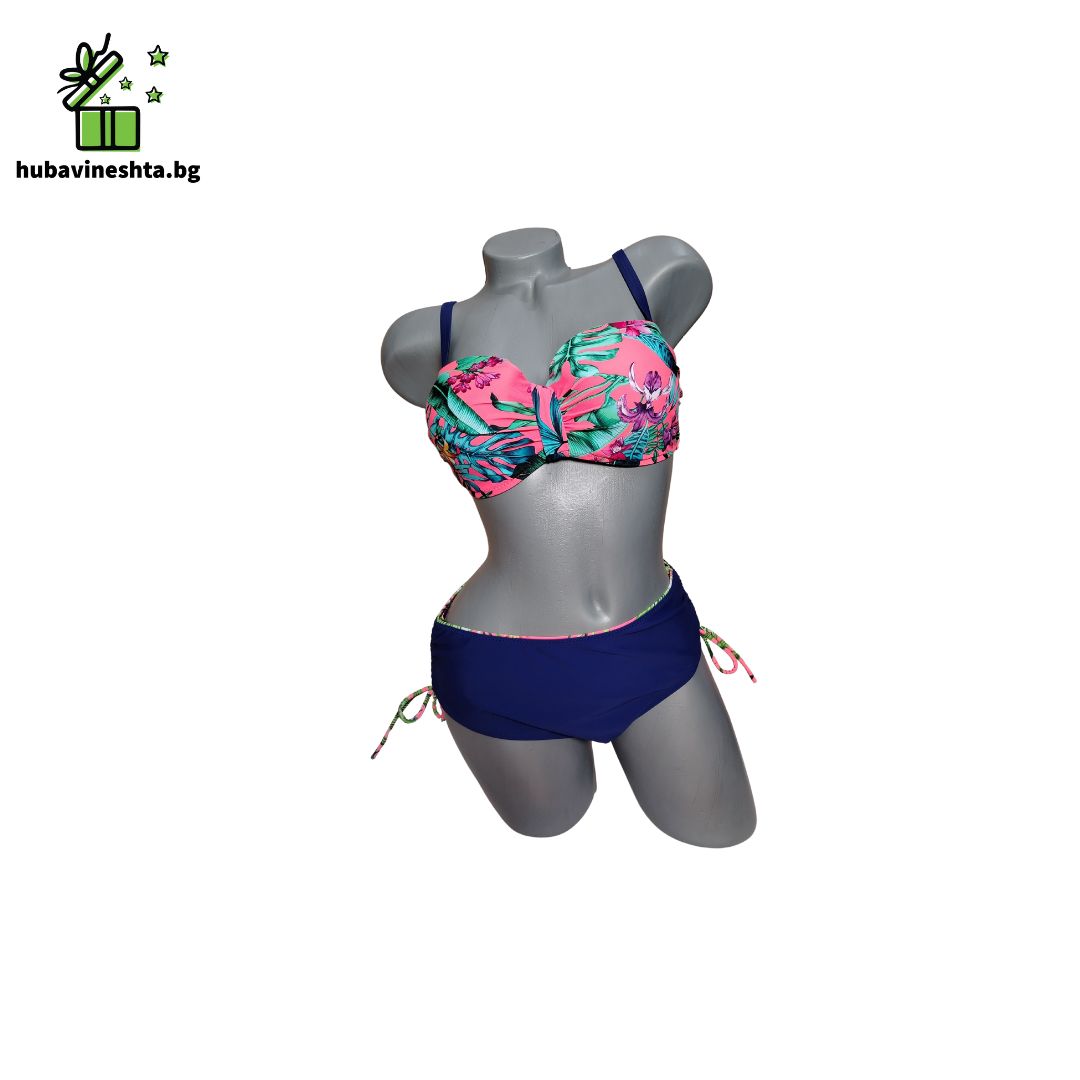 banski damski s bikini 16 БАНСКИ ДВЕ ЧАСТИ С ТРОПИЧЕСКИ ЦВЕТЯ Бански две части с тропически цветя