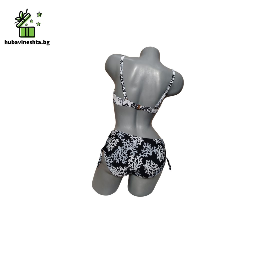 banski damski s bikini 5 БАНСКИ ДВЕ ЧАСТИ С БИКИНИ БЯЛО С ЧЕРНО БАНСКИ ДВЕ ЧАСТИ С БИКИНИ БЯЛО С ЧЕРНО - Image 2