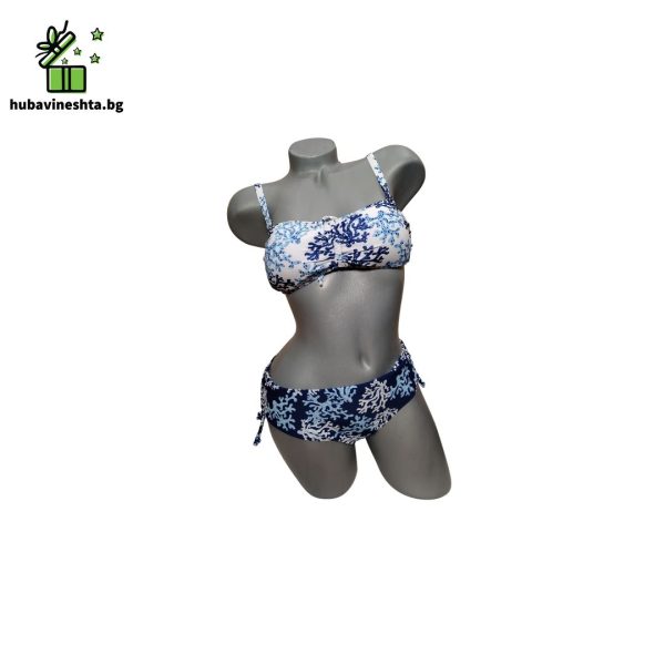 banski damski s bikini 6 Demo Бански две части с бикини бяло със синьо