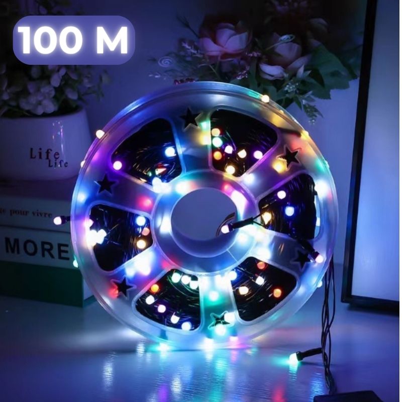praznichni led lampichki 100 metra tsvetni ПРАЗНИЧНИ LED ЛАМПИЧКИ 100 МЕТРА- МНОГОЦВЕТНИ Празнични LED лампички 100 метра - многоцветни