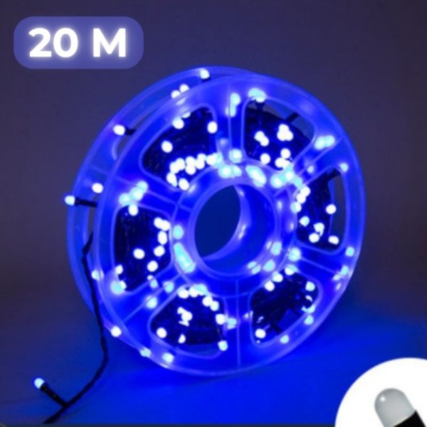 praznichni led lampichki 20 metra sini Demo Празнични LED лампички 20 метра - сини