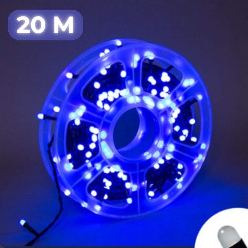 praznichni led lampichki 20 metra sini ПРАЗНИЧНИ LED ЛАМПИЧКИ 20 МЕТРА- СИНИ Празнични LED лампички 20 метра - сини