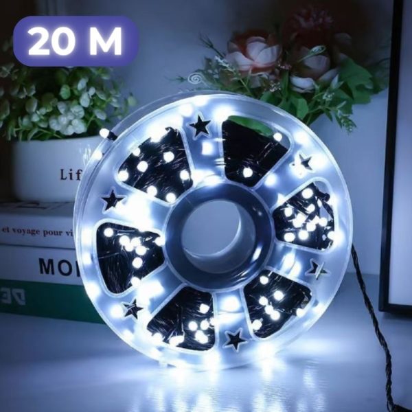 praznichni led lampichki 20 metra studeno beli Demo Празнични LED лампички 20 метра- студено бели