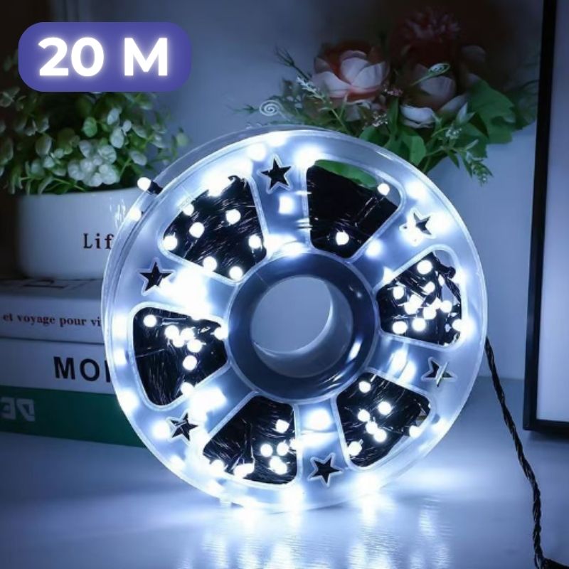 praznichni led lampichki 20 metra studeno beli ПРАЗНИЧНИ LED ЛАМПИЧКИ 20 МЕТРА- СТУДЕНО БЕЛИ Празнични LED лампички 20 метра- студено бели