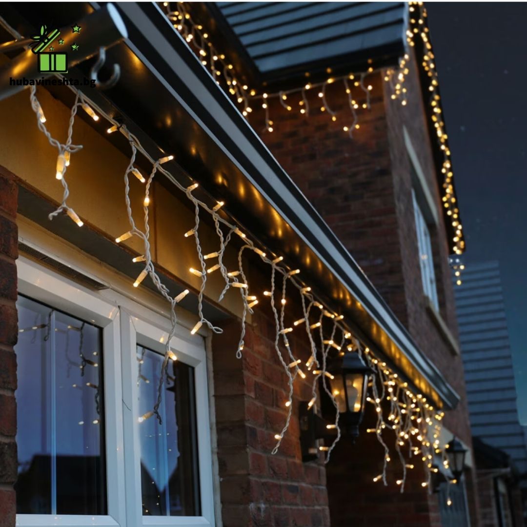 Коледни лампички 8 КОЛЕДНИ ПРАЗНИЧНИ LED СВЕТЛИНИ ТОПЛО БЯЛО 4М КОЛЕДНИ ПРАЗНИЧНИ LED СВЕТЛИНИ ТОПЛО БЯЛО - 50 МЕТРА