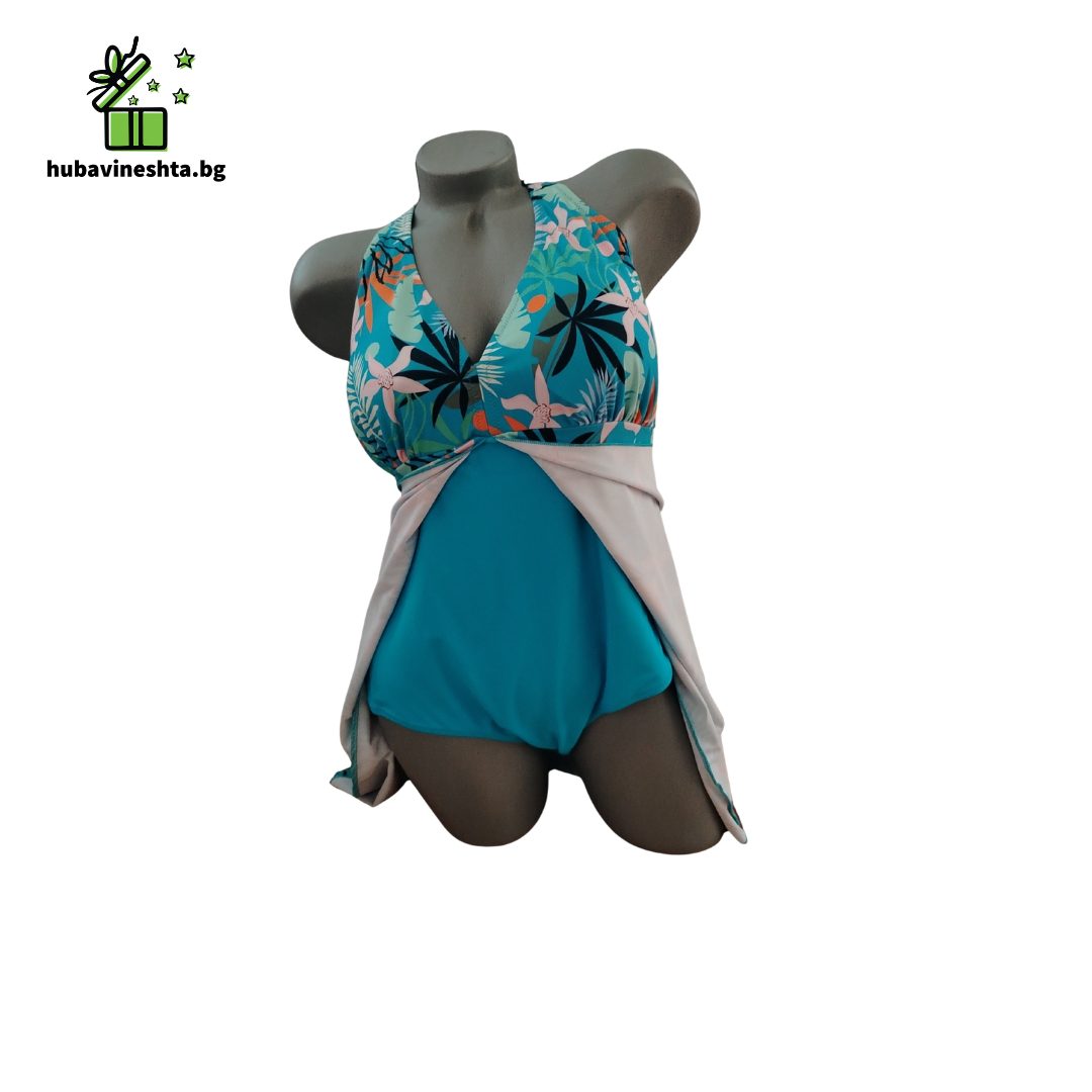 banski tankini tsvetno 2 ТАНКИНИ СУПЕР МАКСИ ГИГАНТ ТЮРКОАЗ С ПРИНТ ТАНКИНИ СУПЕР МАКСИ ГИГАНТ ТЮРКОАЗ С ПРИНТ - Image 2