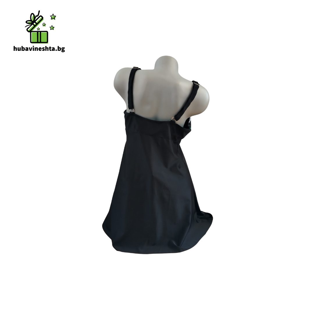 damski tankini maxi razmer cheren 2 ТАНКИНИ МАКСИ РАЗМЕР В ЧЕРНО С ТРОПИЧЕСКИ ЛИСТА Танкини макси размер черно-отзад