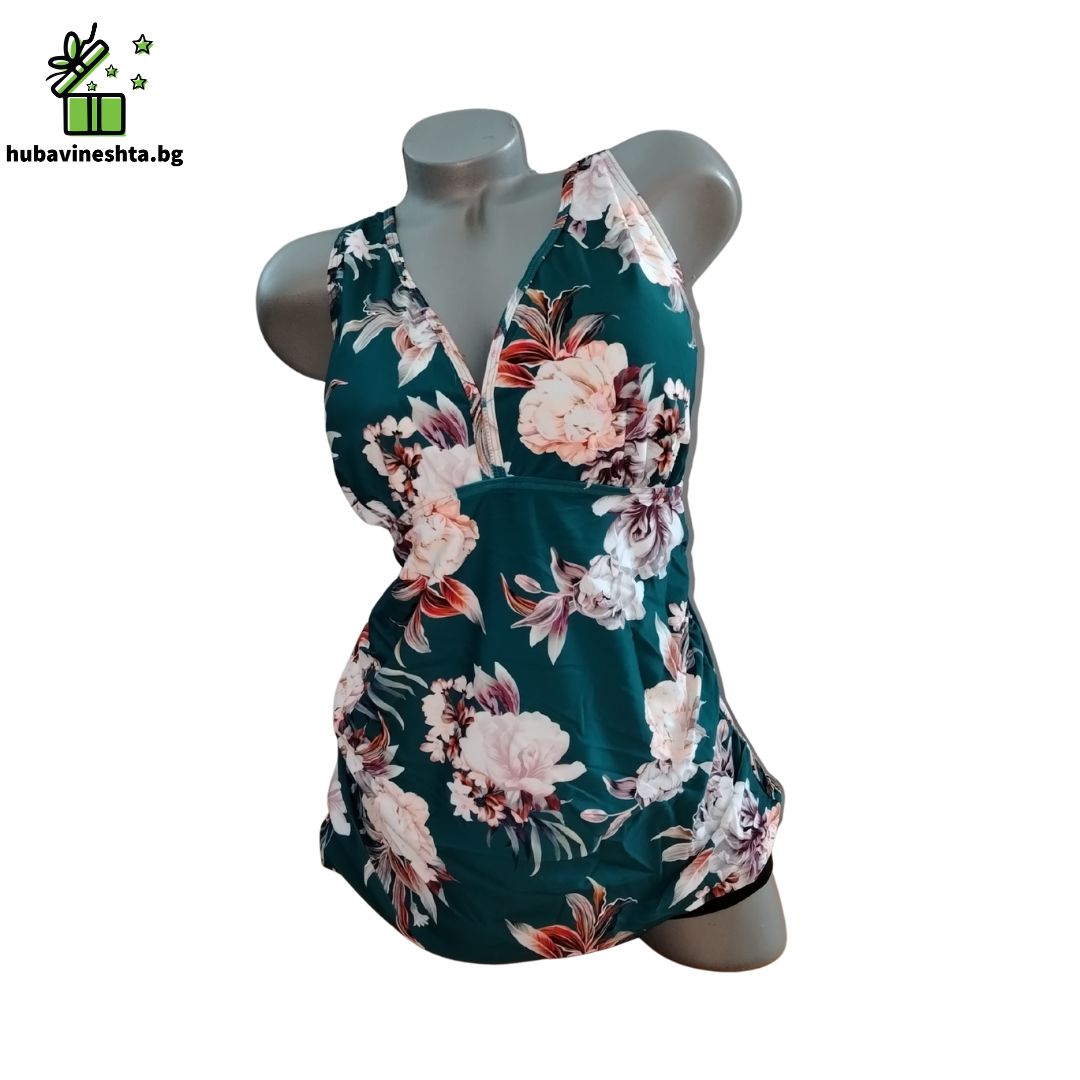 Banski tankini s bokser 4 Дамско танкини с боксер за голям бюст D–F и по-пълен корем Дамско танкини с боксер за голям бюст D–F и по-пълен корем - Image 2