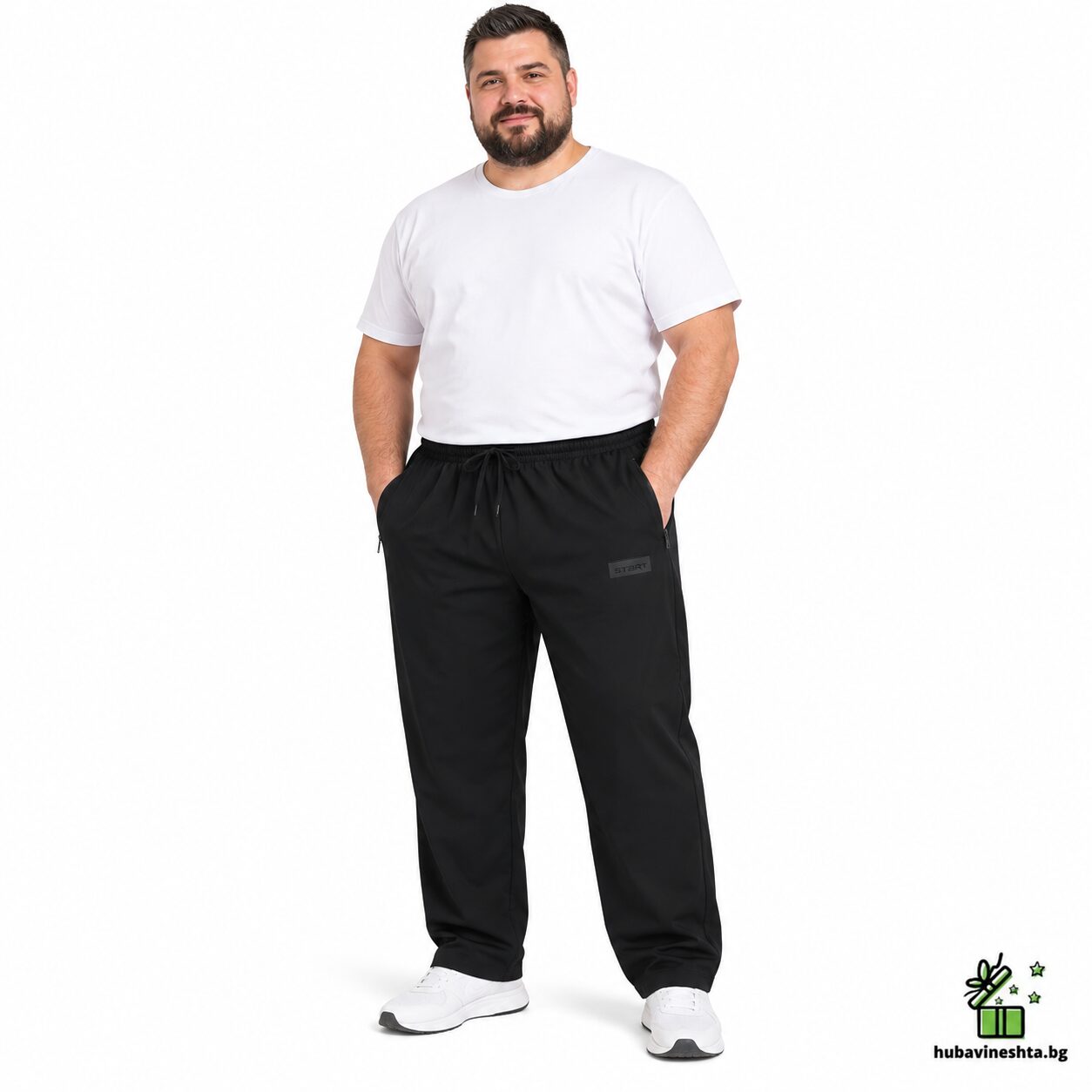Продуктова снимка 2 Мъжко долнище голям размер – черно, 7XL–12XL Мъжко долнище голям размер – черно, 7XL–12XL - Image 2